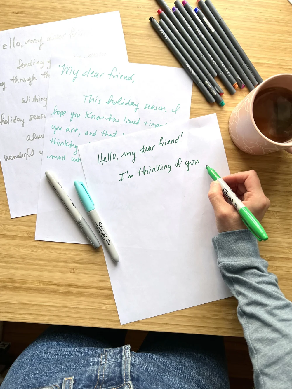 Writing a My Dear Friend Card