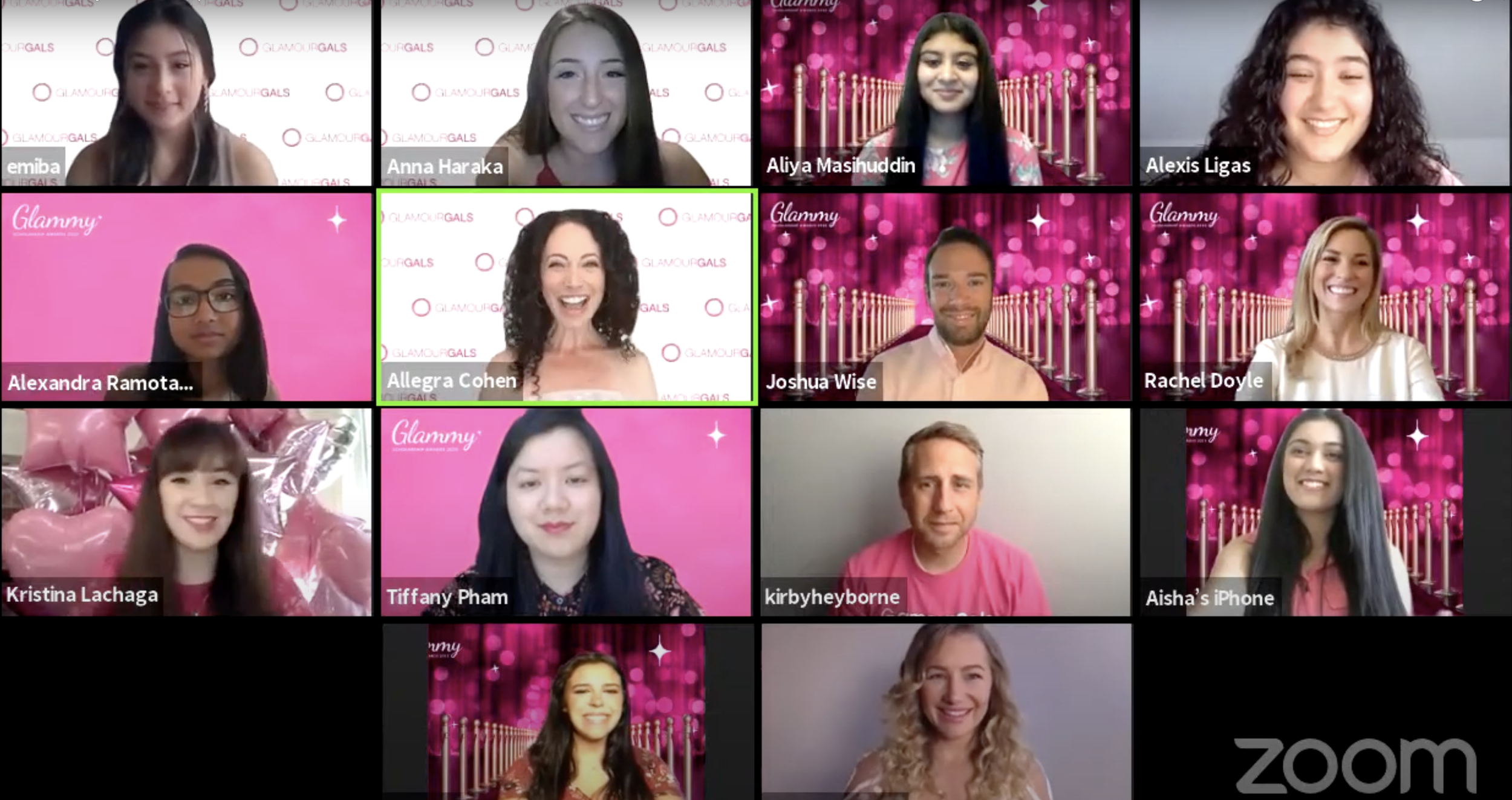 2020 Glammy Scholarship Winners and Special Guests