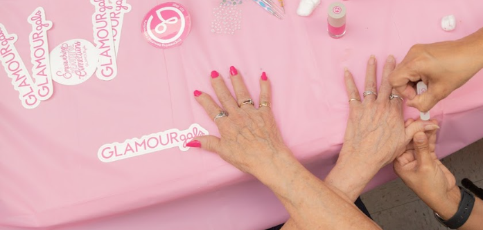 Bold Kindness painted one hand