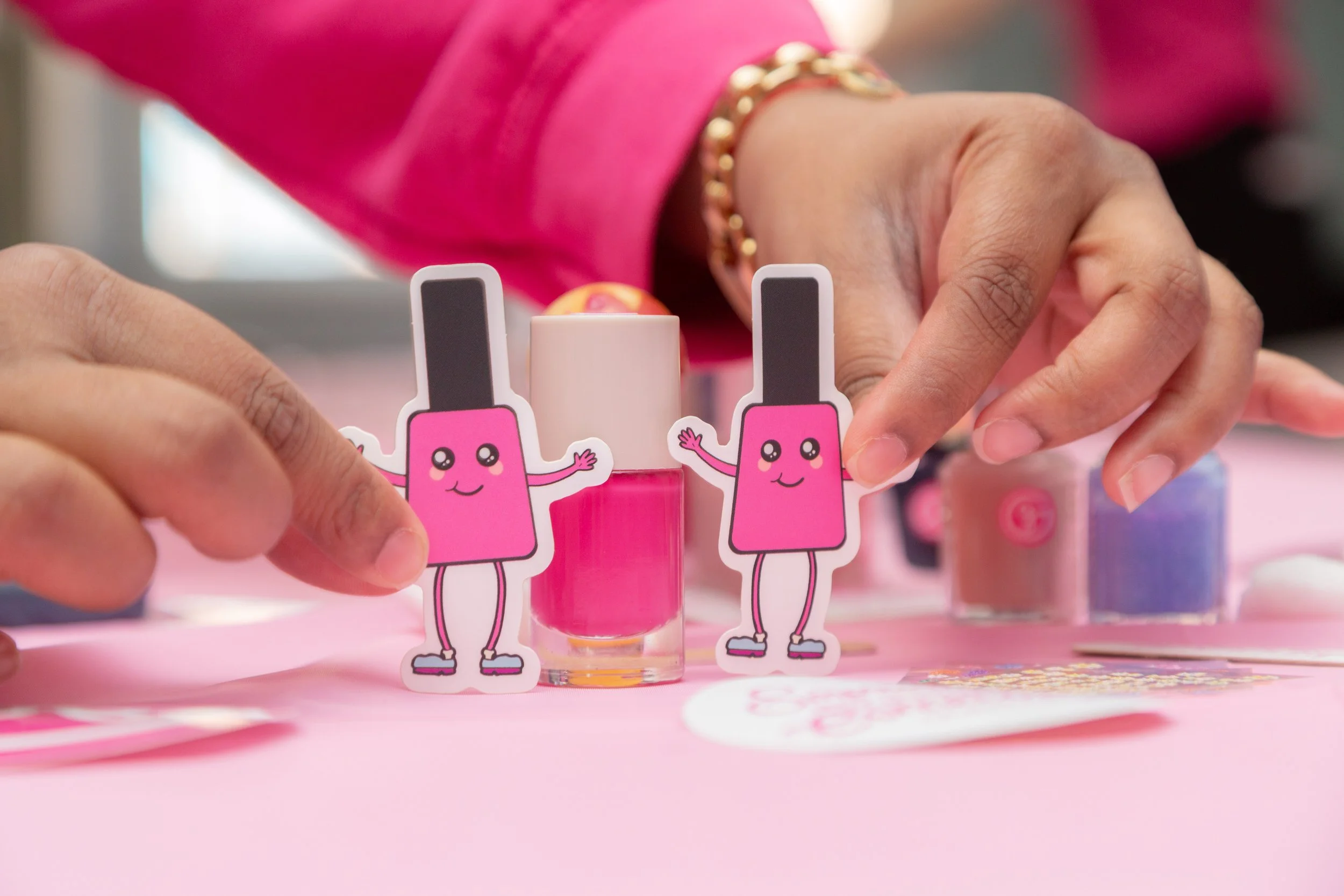 Glammy stickers next to Bold Kindness