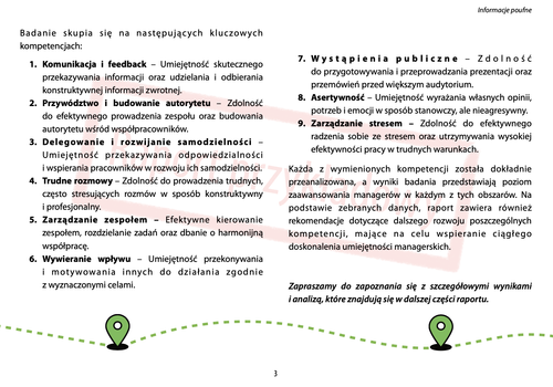 Sample NESSE Competency Development Map report – page 3 (in Polish)