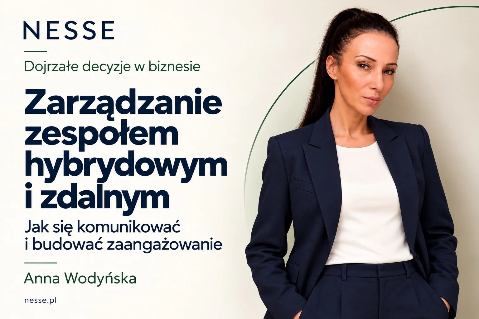 Anna Wodyńska, NESSE – okładka artykułu „Zarządzanie zespołem hybrydowym i zdalnym. Jak się komunikować i budować zaangażowanie”