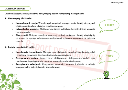 Sample NESSE Competency Development Map report – page 7 (in Polish)