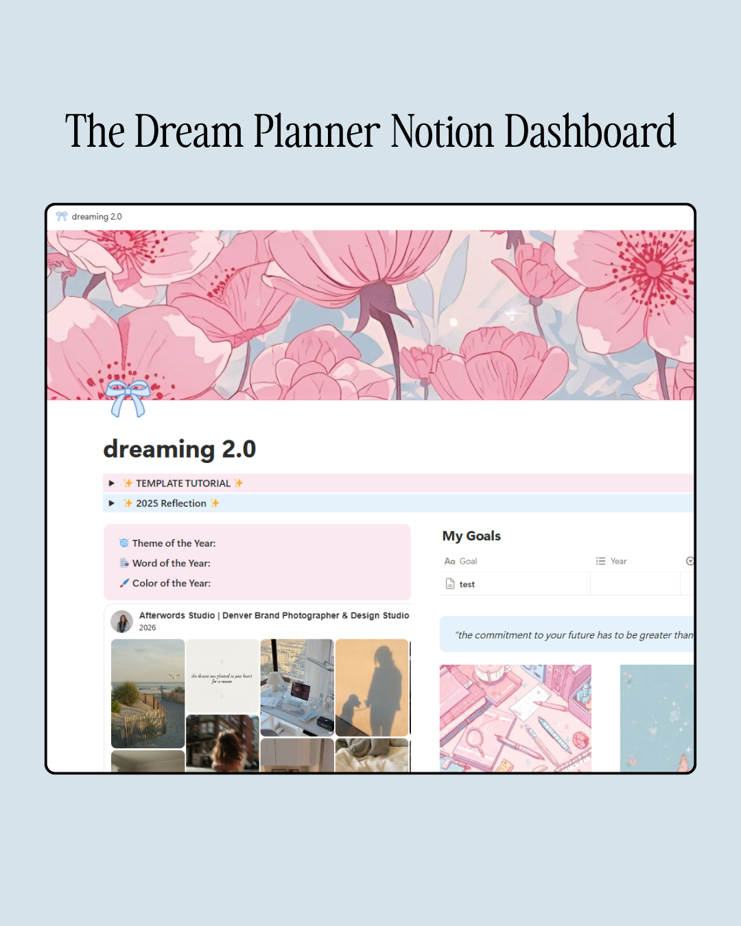 The Dream Planner Notion Dashboard
