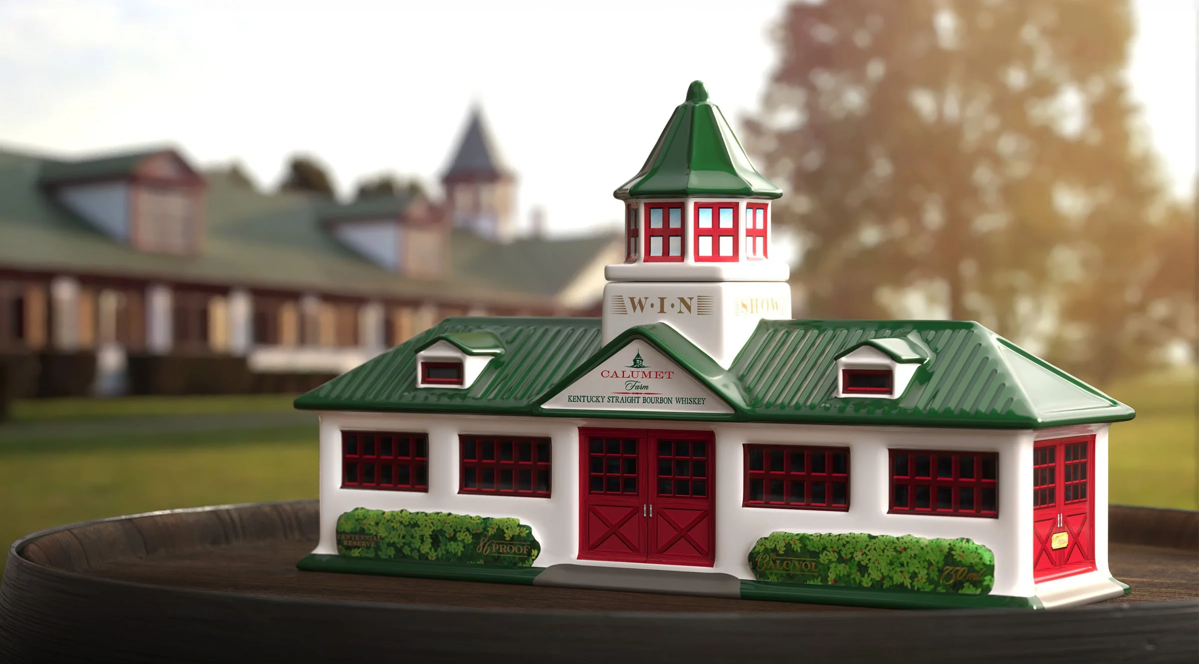 Calumet Farm Bourbon - Ceramic Farm Decanter