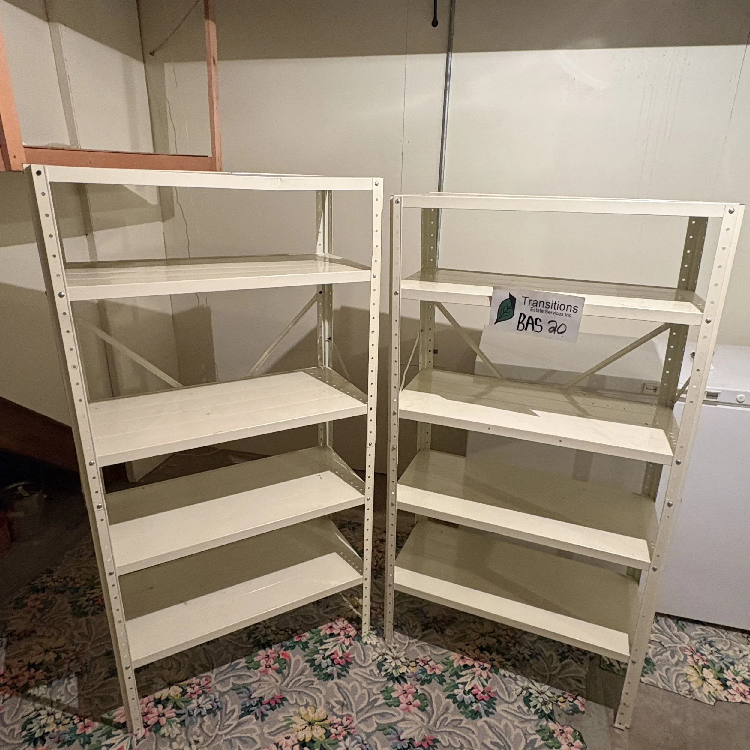 Two Metal Shelves