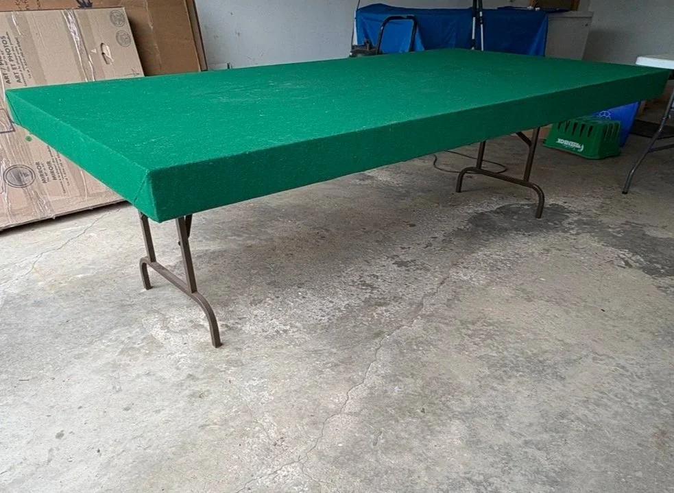 Green Felted Table