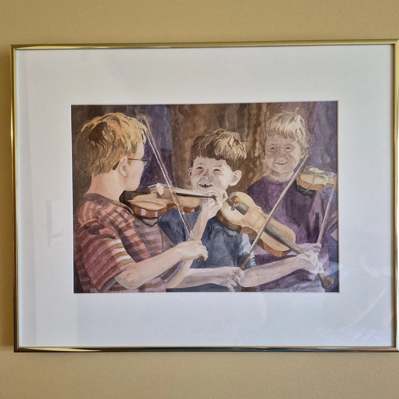 "Fiddlers Three"  Watercolour by Bette Lemke