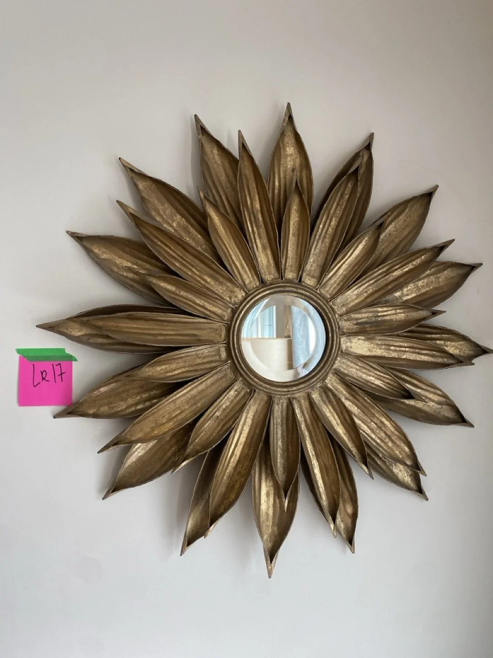 Metal Flower Mirror