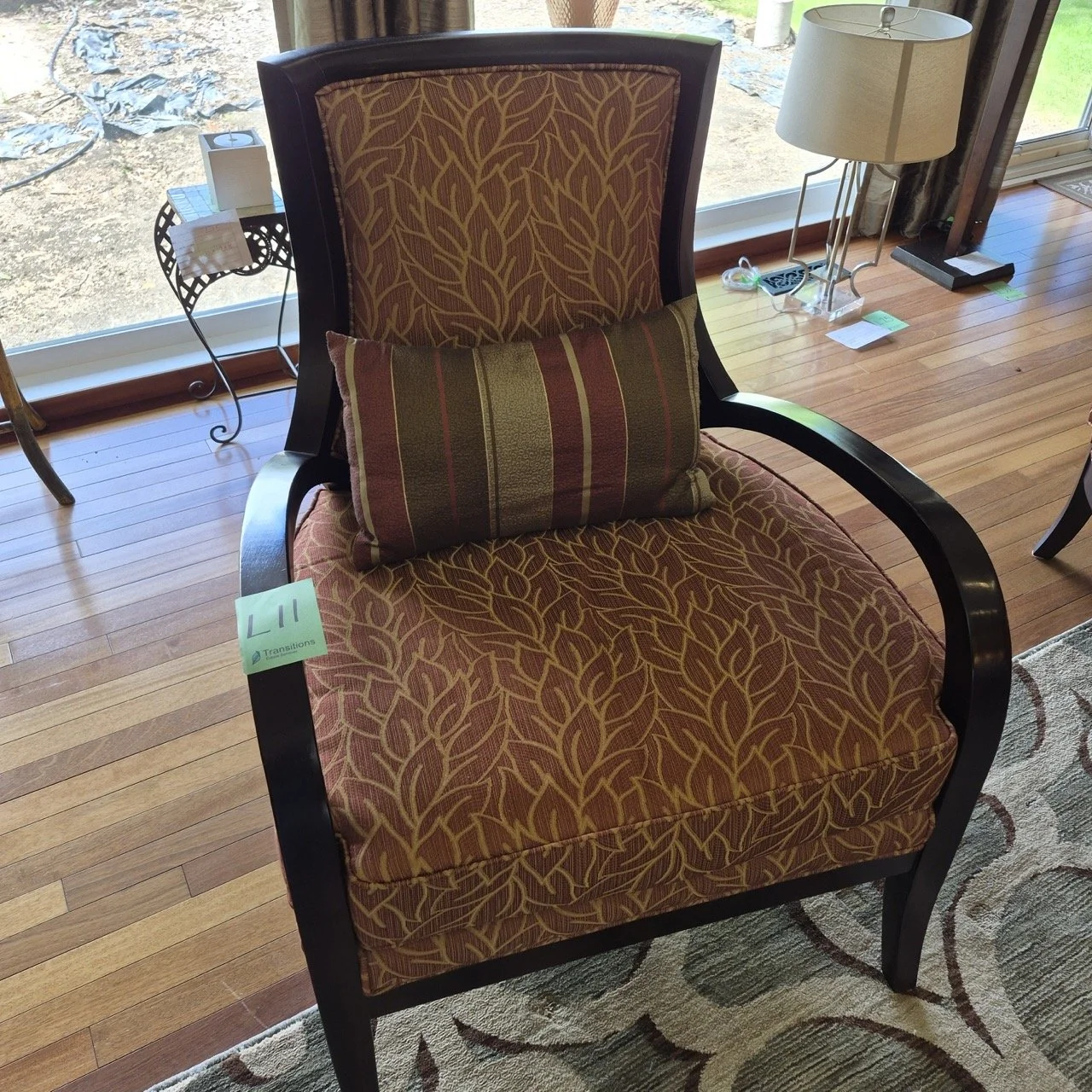 Luxury Fairfield Upholstered Arm Chair with Accent Pillow #1