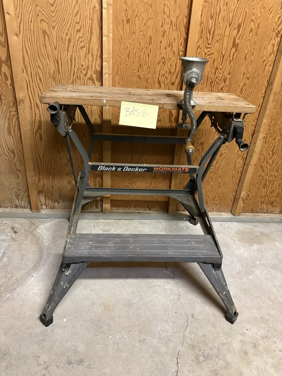 Folding Work Table with Attatched Grinder