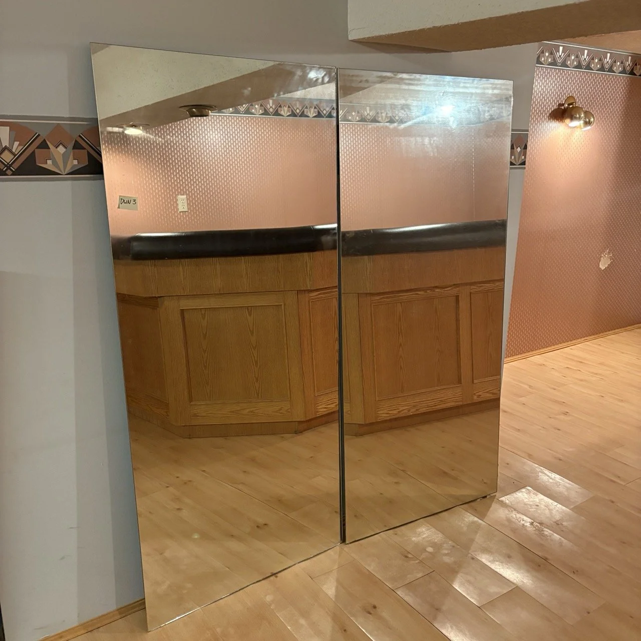 3 Flat Wall Mirrors