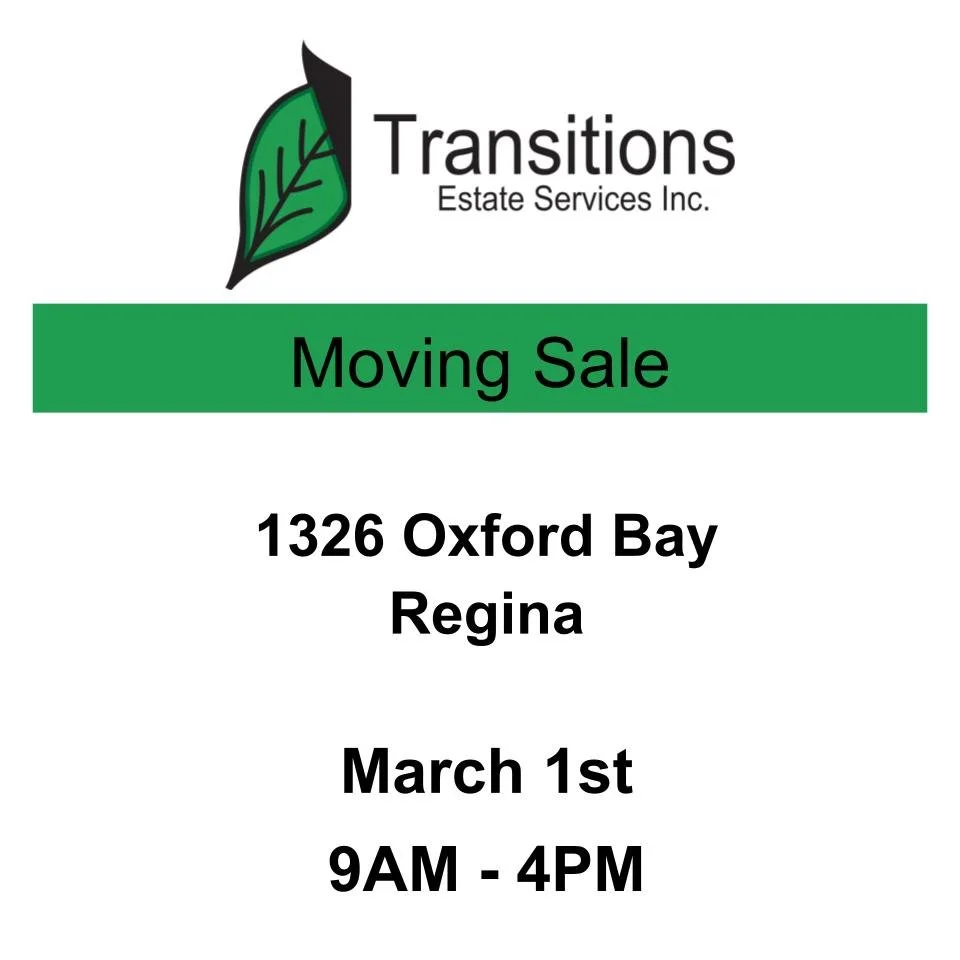 Moving Sale March 1st, 1326 Oxford Bay Regina