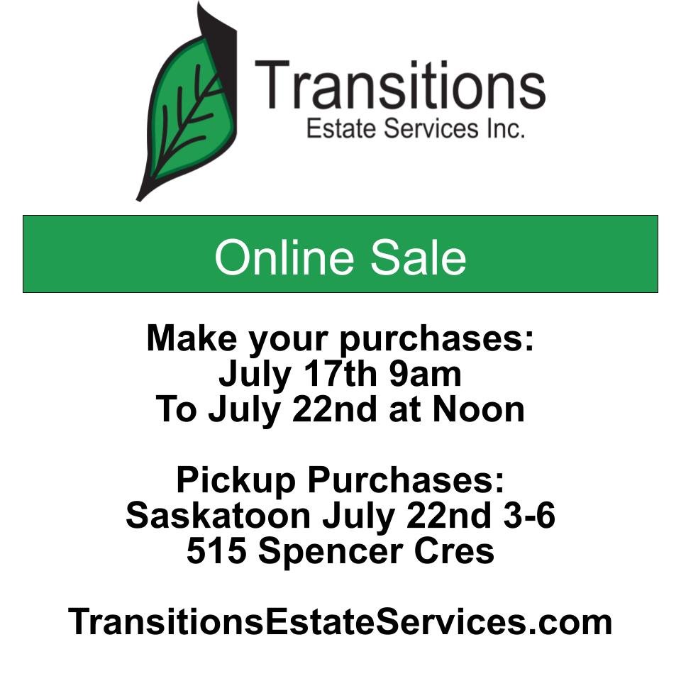 Online Sale July 17th to 22nd
