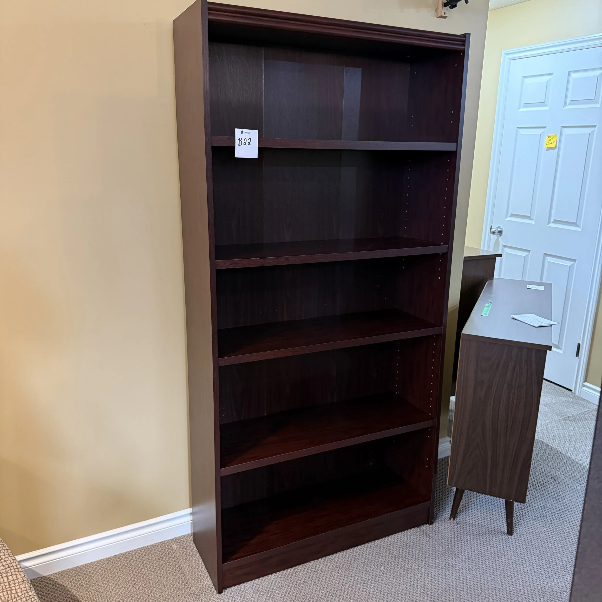 Brown 5 Shelf Bookcase