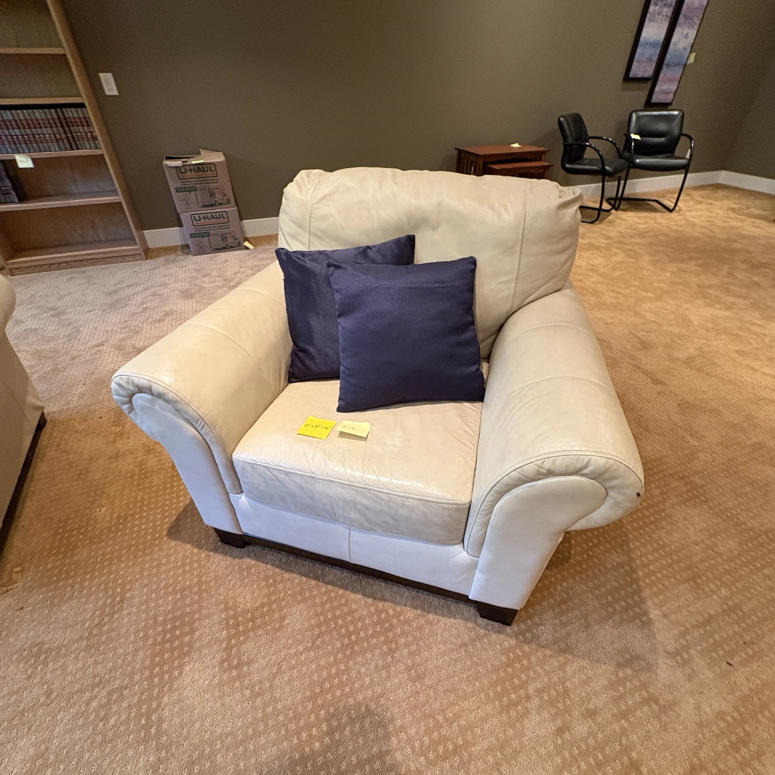 Cream Leather Chair