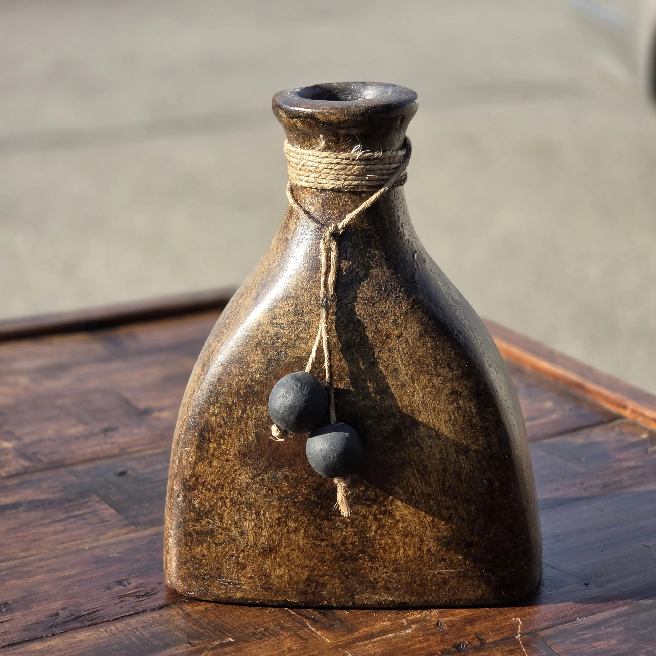 Textured Clay Decorative Vase