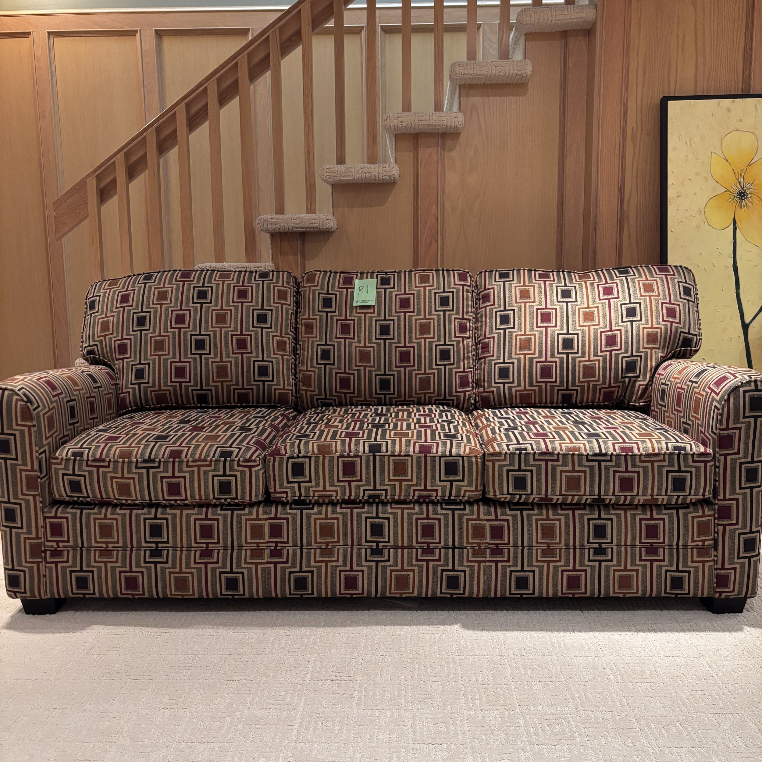 Like-New Contessa QB Convertible Sofa Bed with Beautyrest Mattress