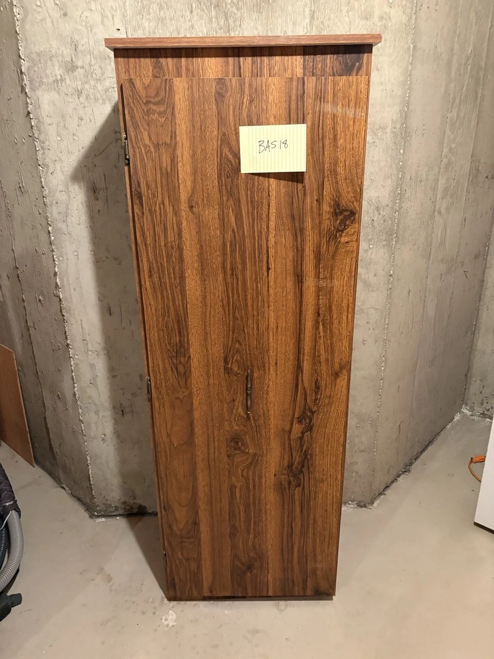 Upright Wooden Cabinet w/ Door