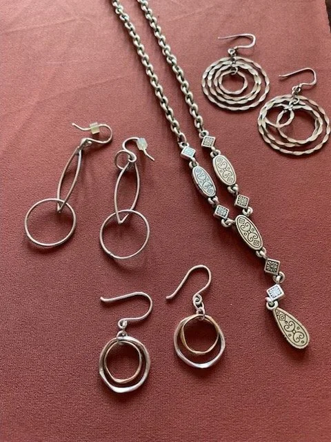 14" Chain w/ 3 Pairs of Earrings