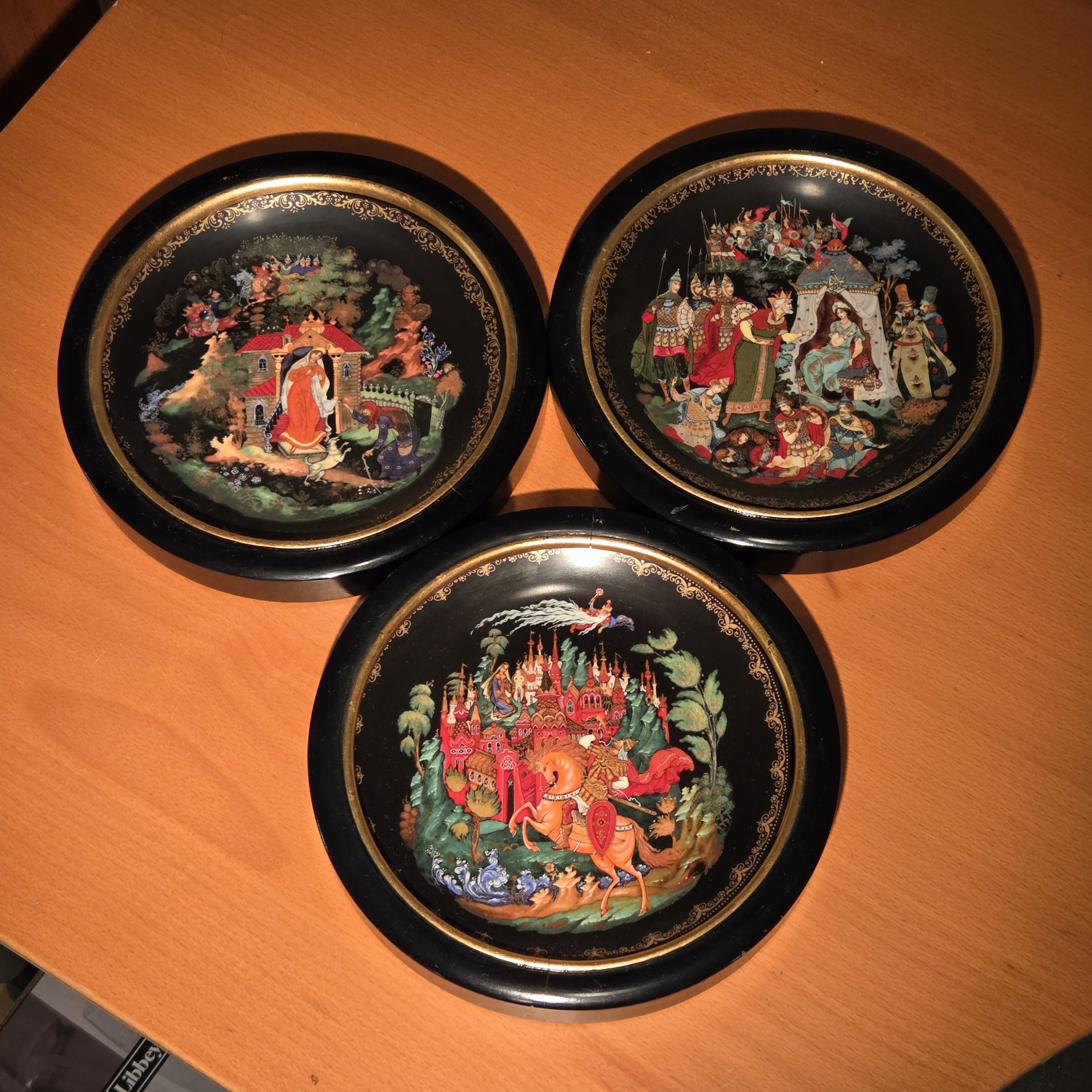 1988 Palekh USSR Decorative Plates