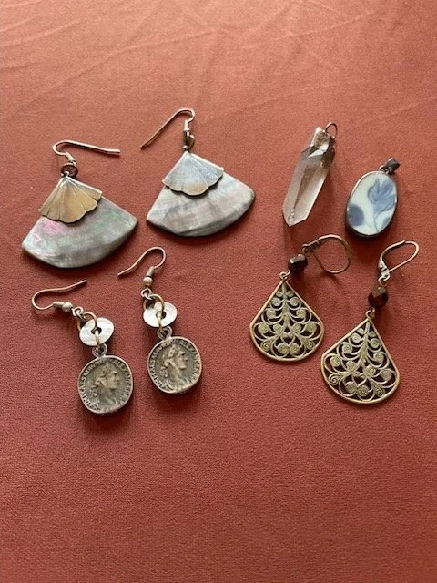 3 Pairs of Earrings & 2 Pendants