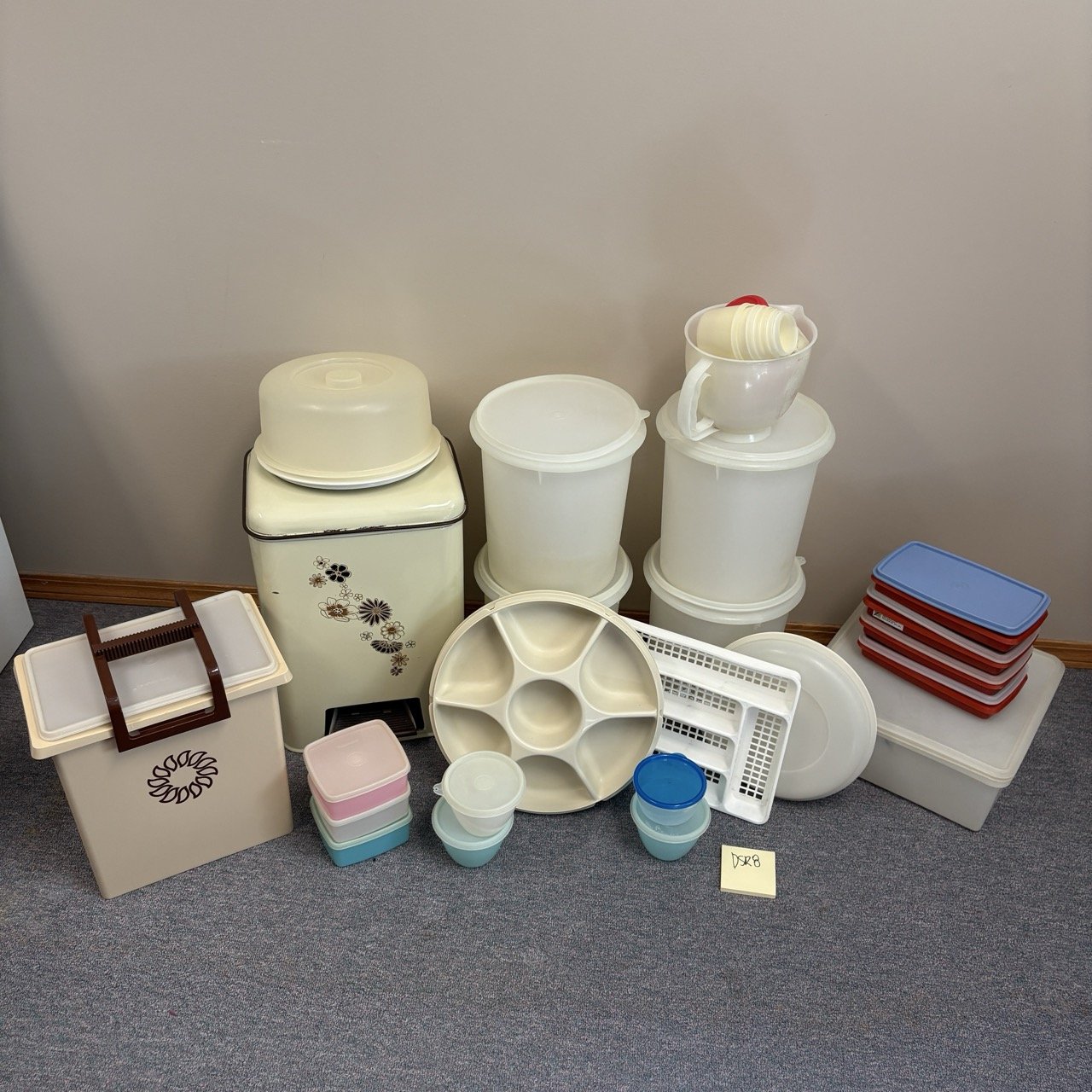 Tupperware Variety Pack and Retro Garbage Can