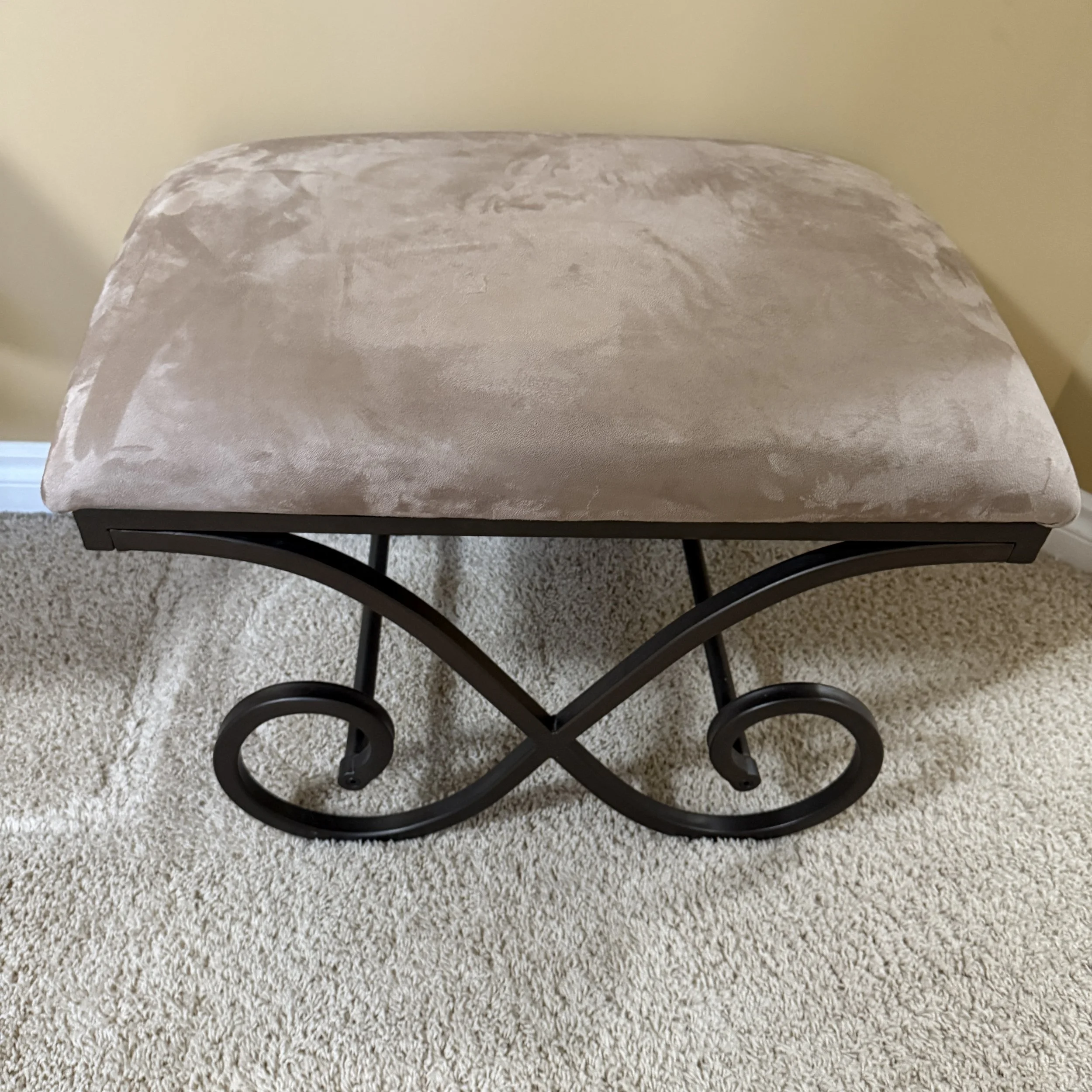 Micro-suede Ottoman