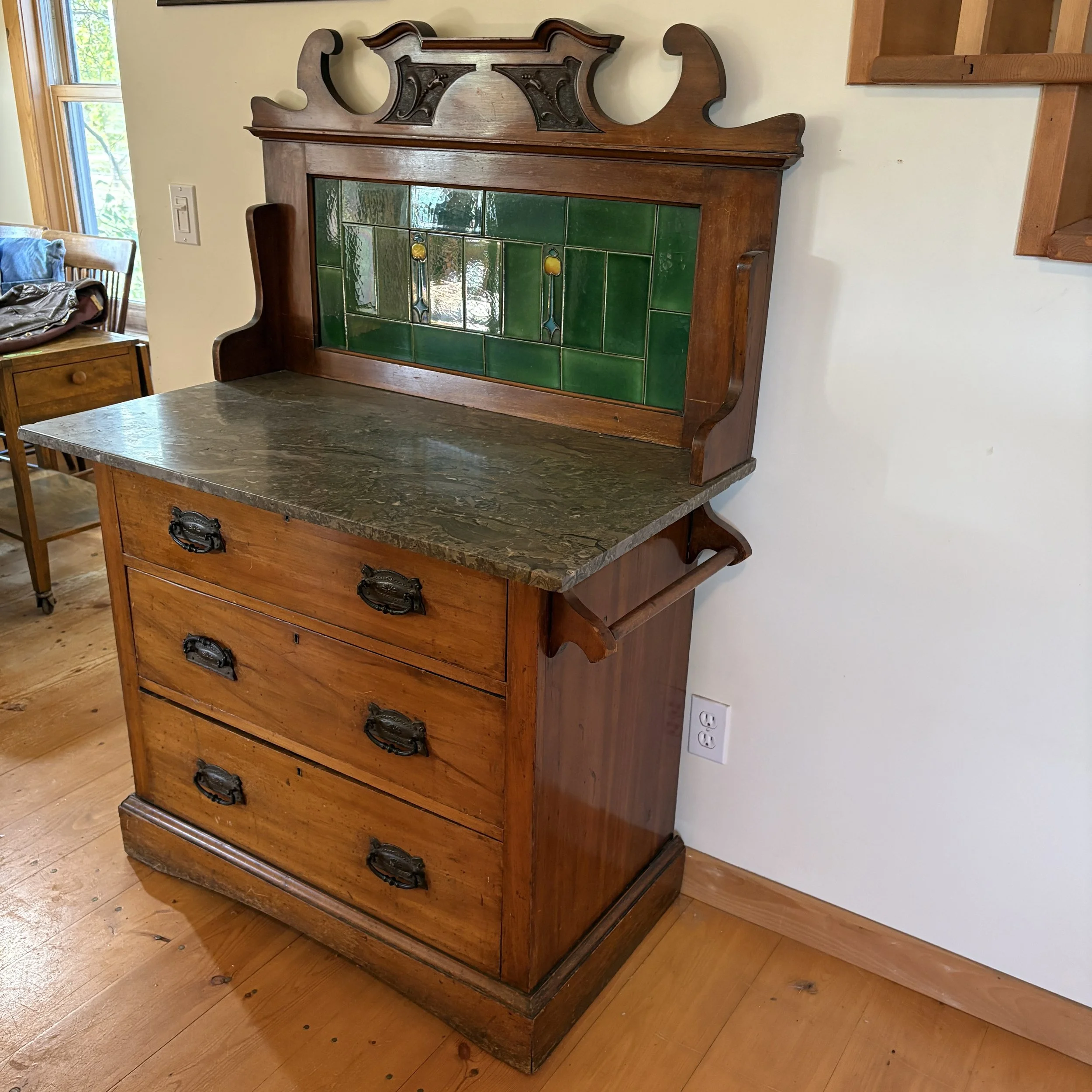 Antique Marble-Top Washstand