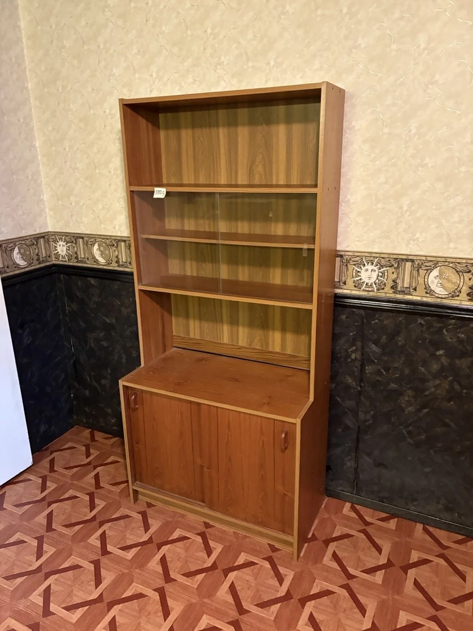 Wooden Cabinet w/ Glass Drawers II