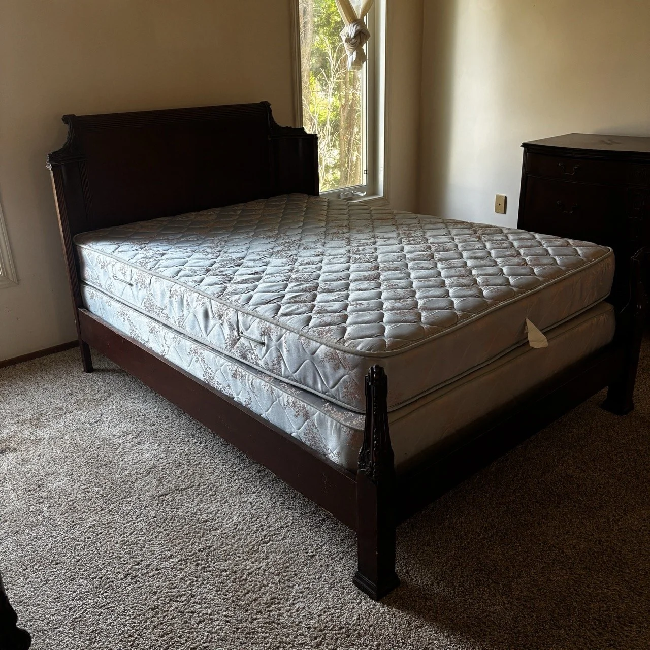 Art Deco Mahogany Double Bed