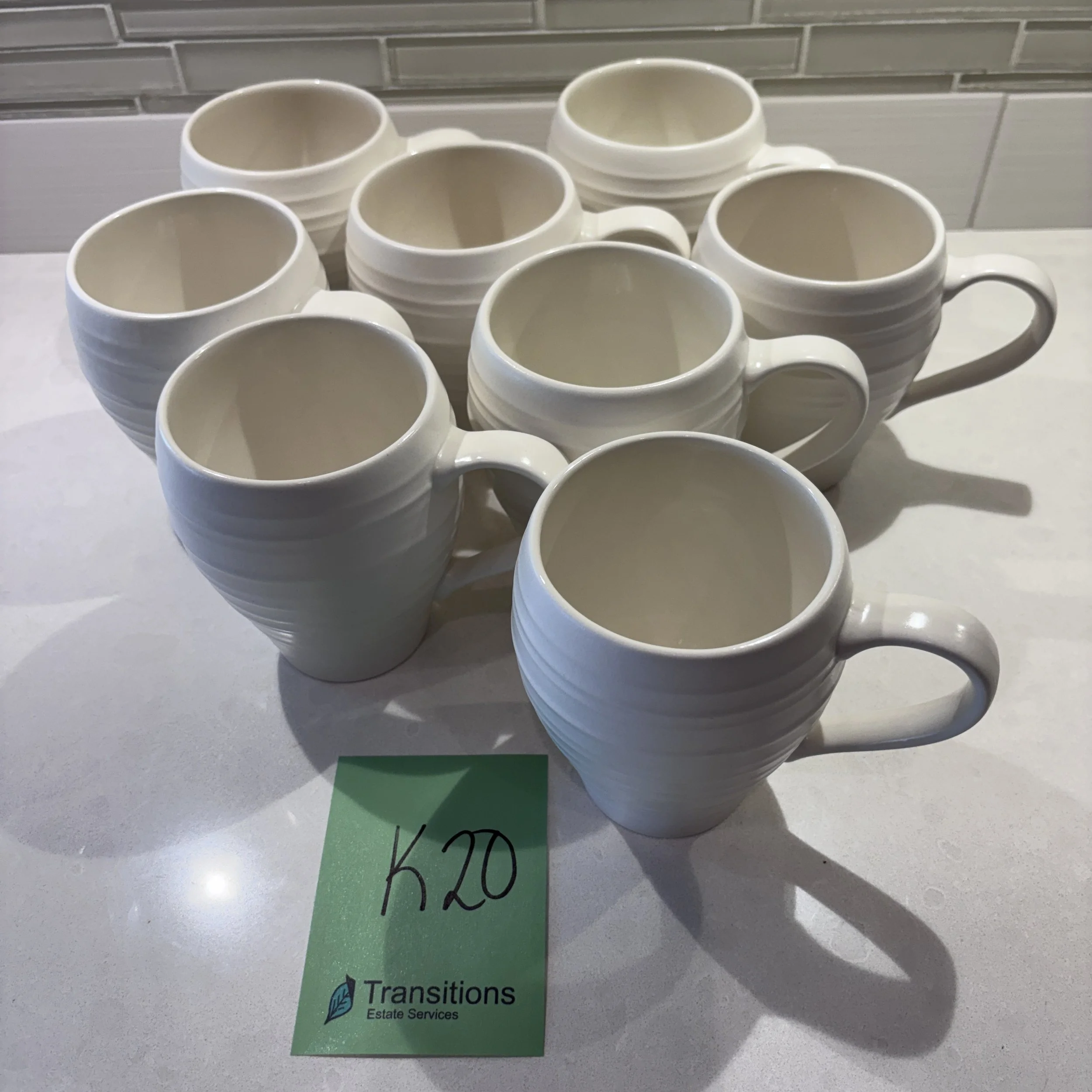 Mikasa "Swirl White" Coffee Mugs