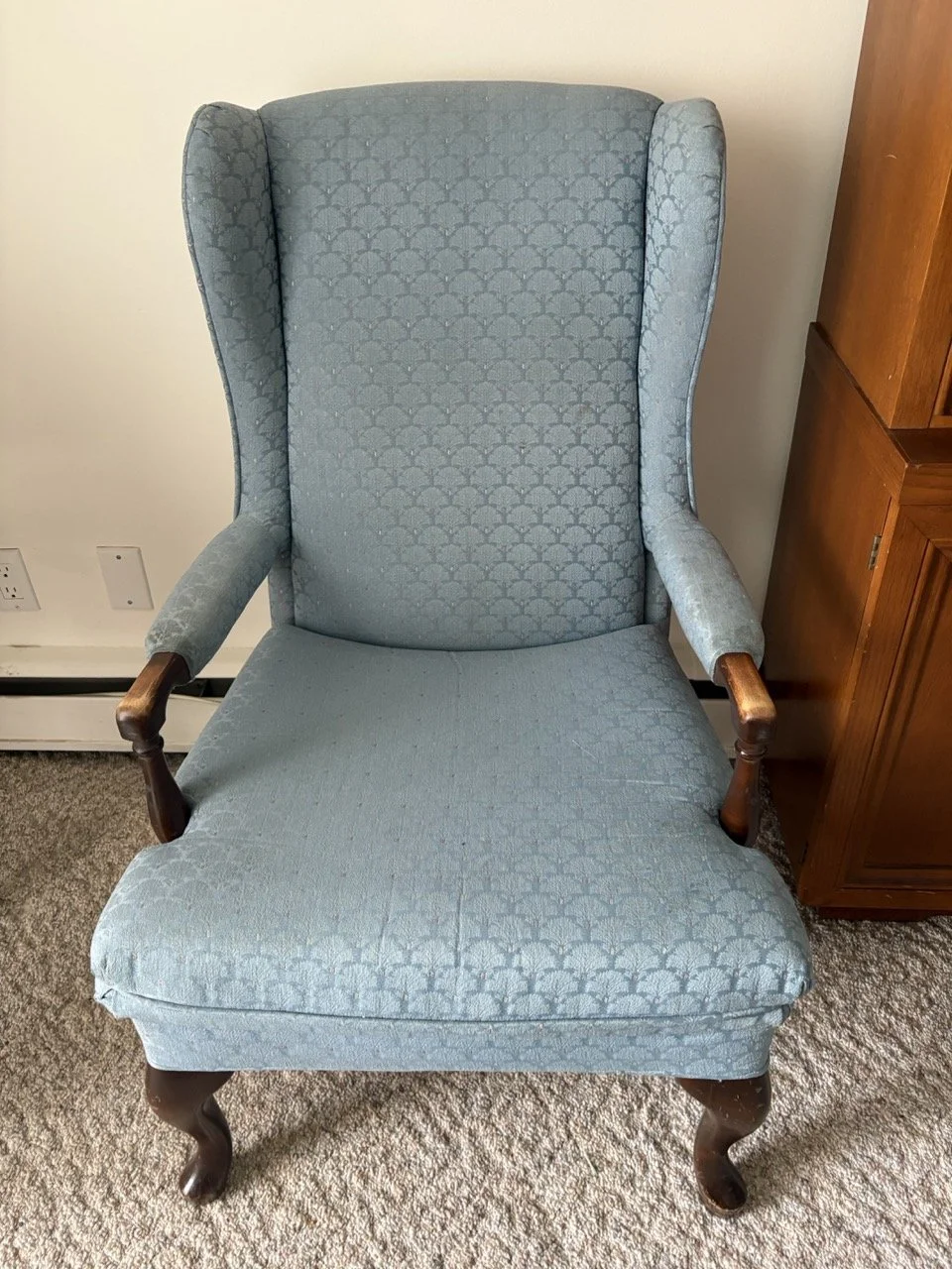 Blue Wingback Chair I
