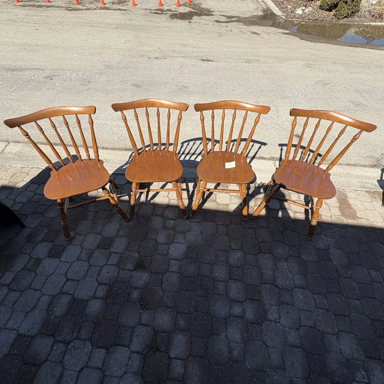 Four Oak Dining Chairs