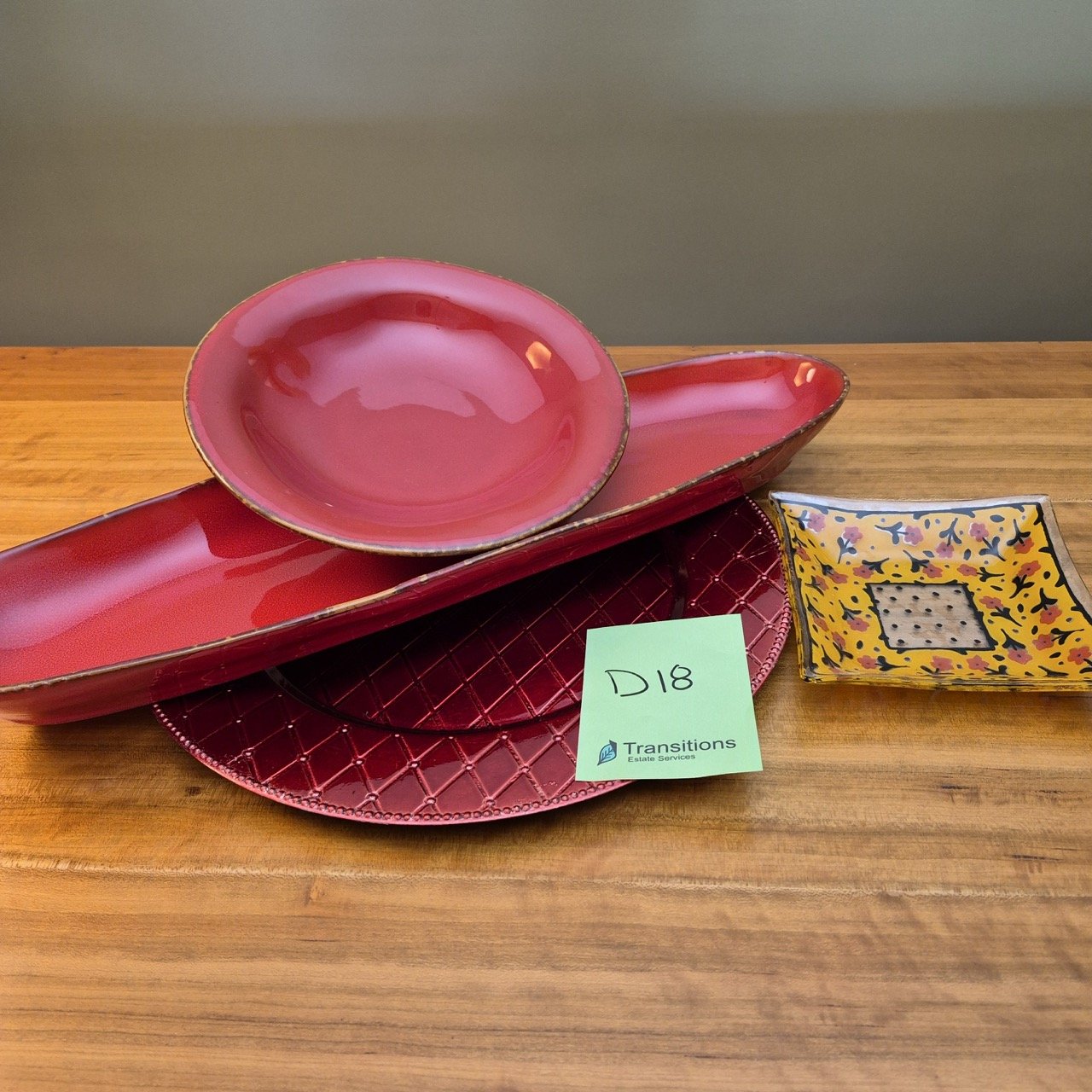Vietri Rosso Vecchio and Bowring Serving Dishes