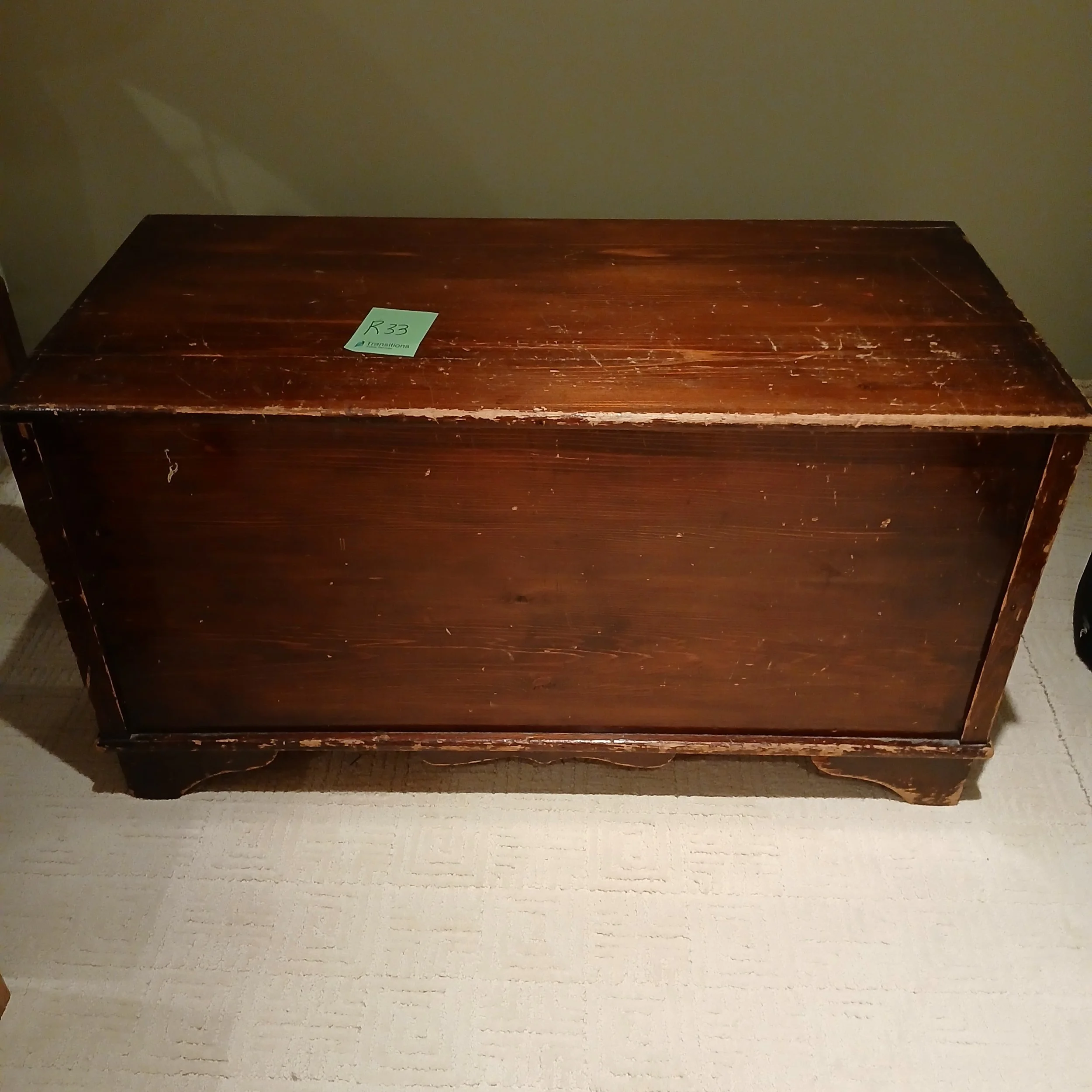 Vintage Wooden Chest with Tray