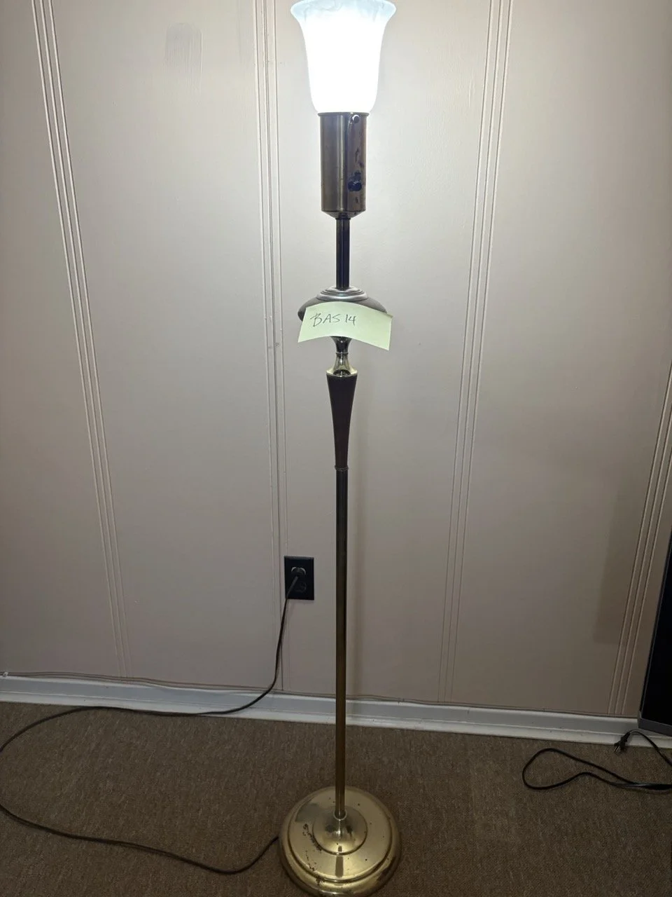 Vintage Lamp w/ Wooden Accents