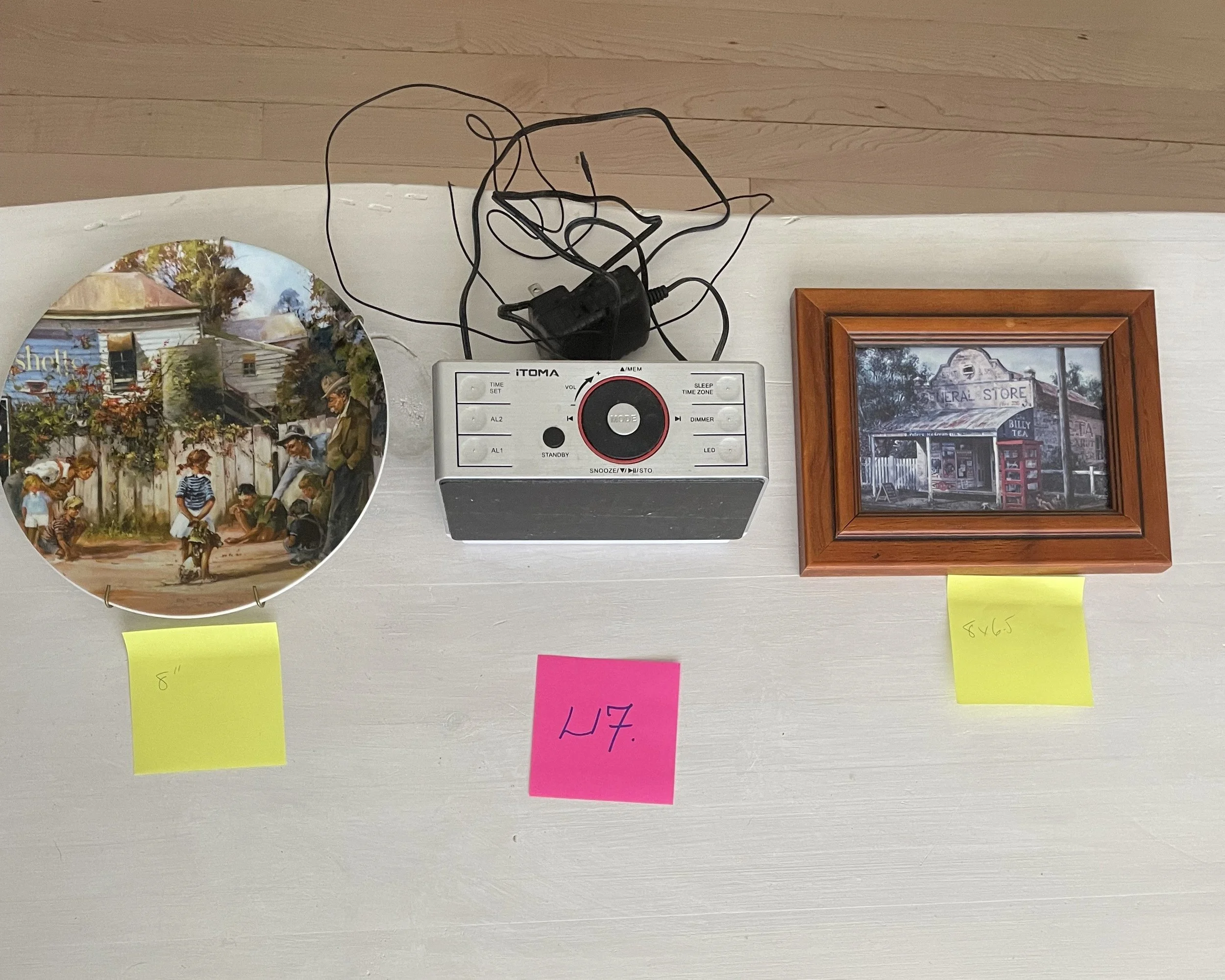 Plate, Picture and Clock
