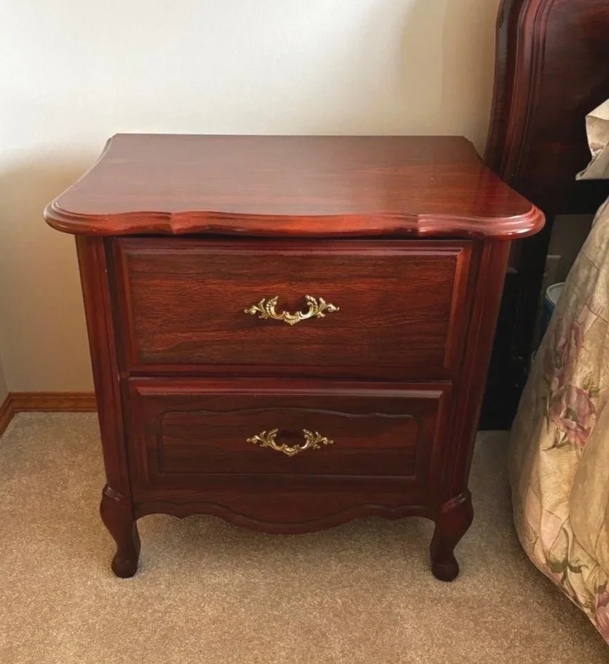 2-Drawer Wooden End Table