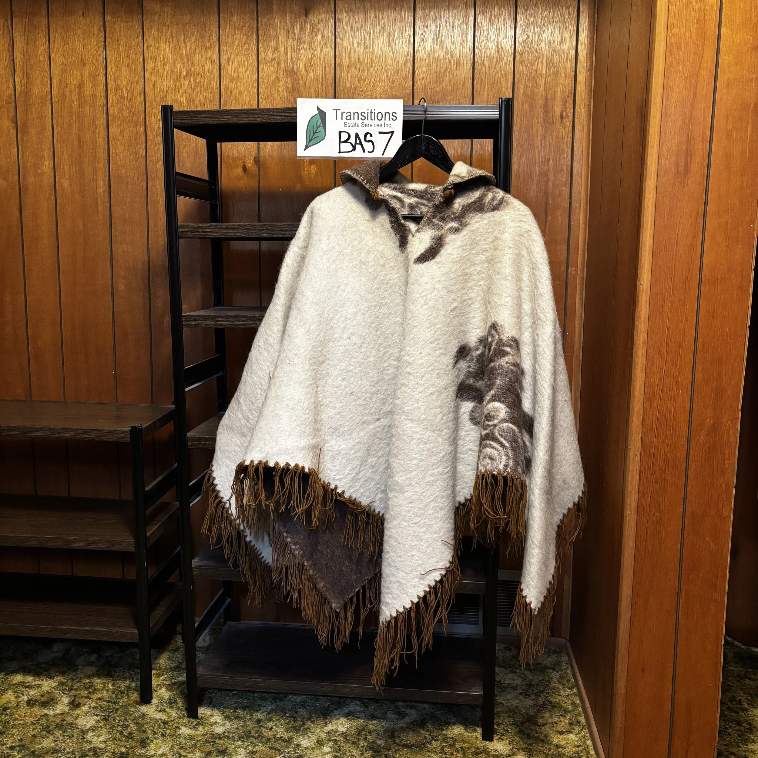 Wool Shawl with Fringe