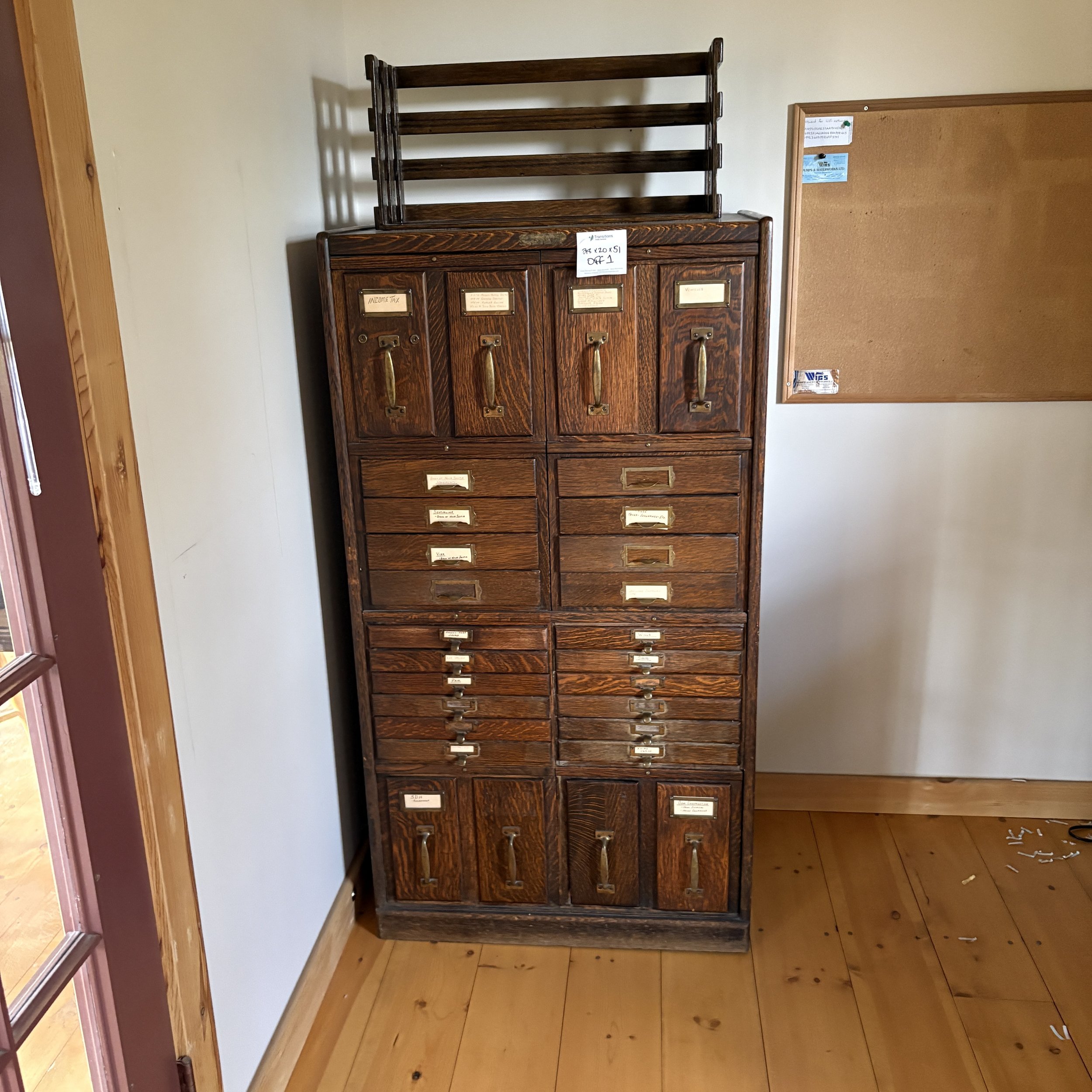 Antique Modular (Tiger) Oak File Storage