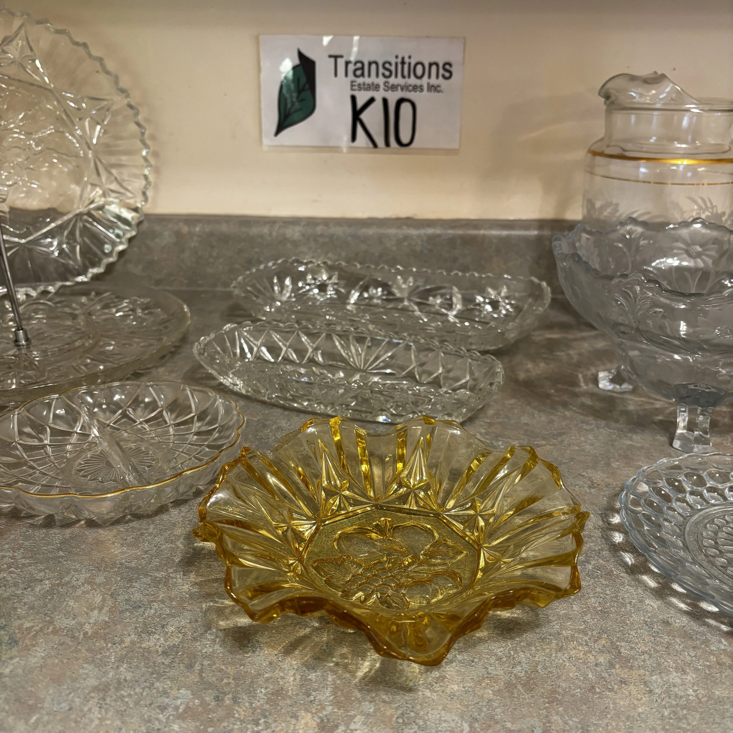 Glass Platters, Pitchers and Bowls