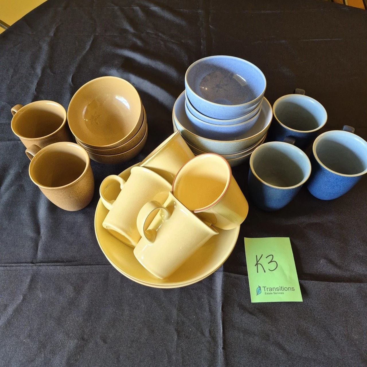 Mix and Match Denby Dishware in Yellow and Blue