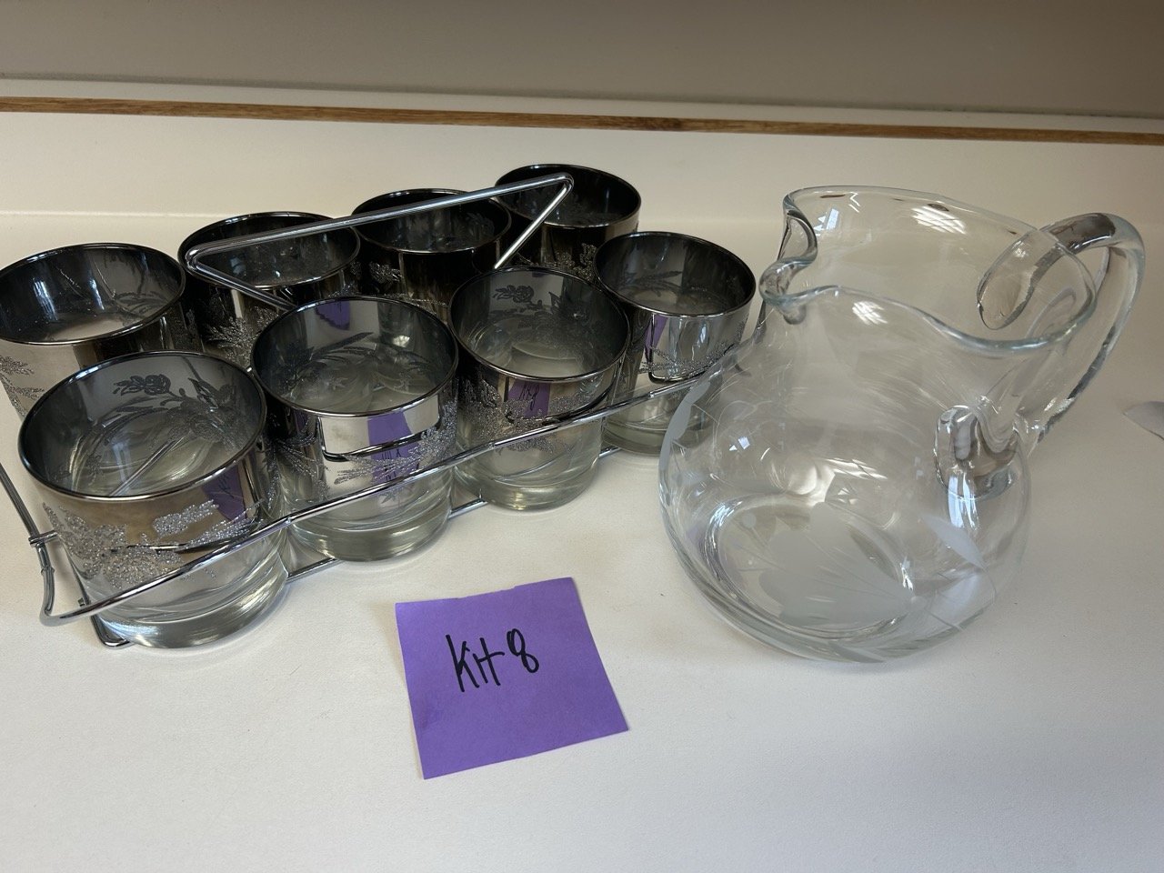 MCM Silver Fade Glassware Set