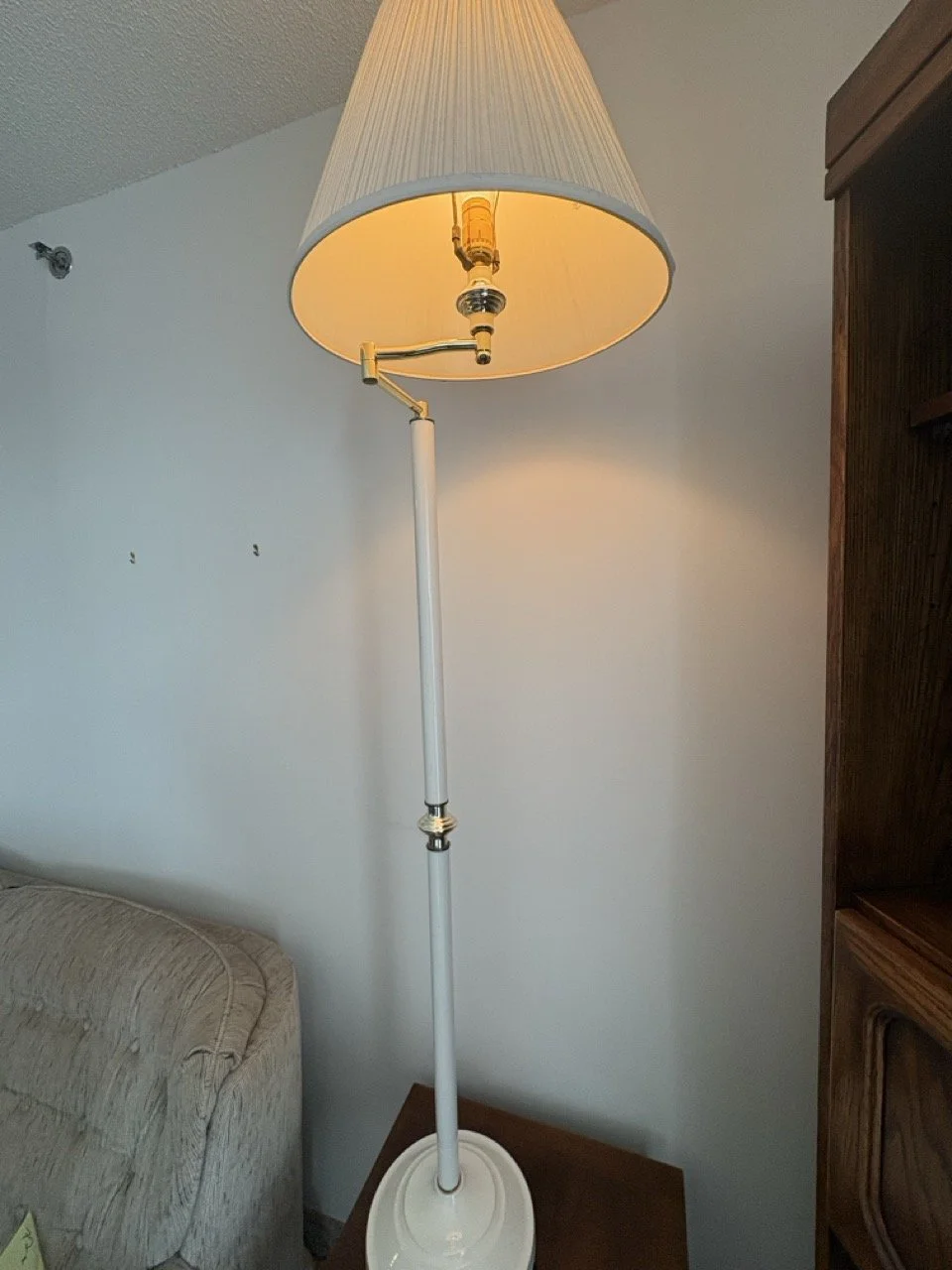 63" White Standing Lamp