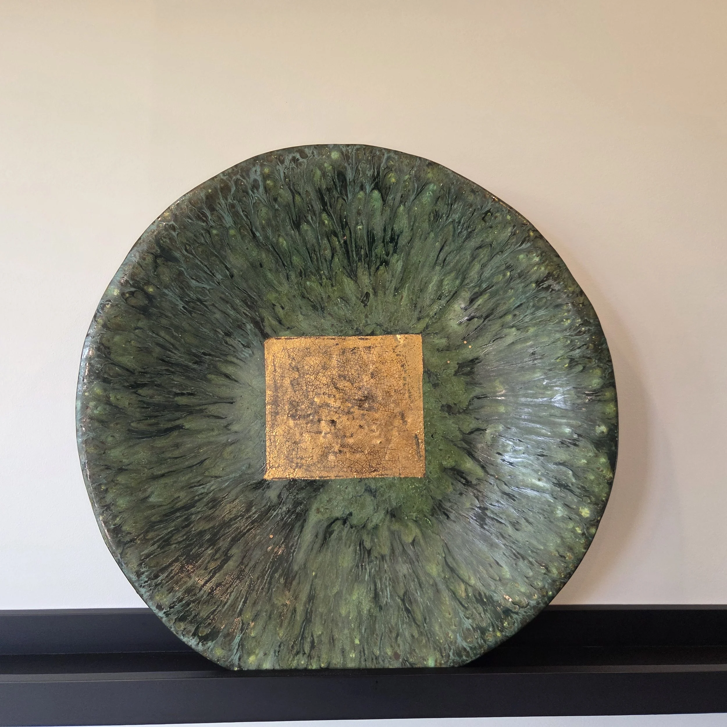 Handmade Green Glazed Ceramic Bowl