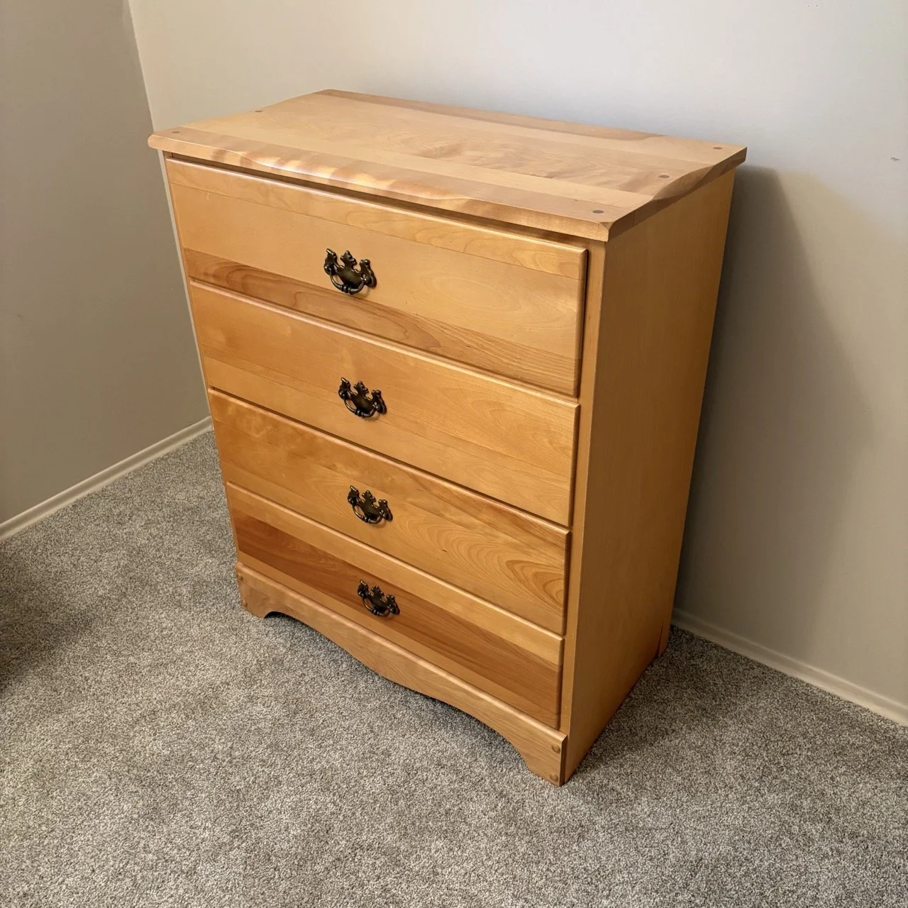 Wooden 4-Drawer Dresser