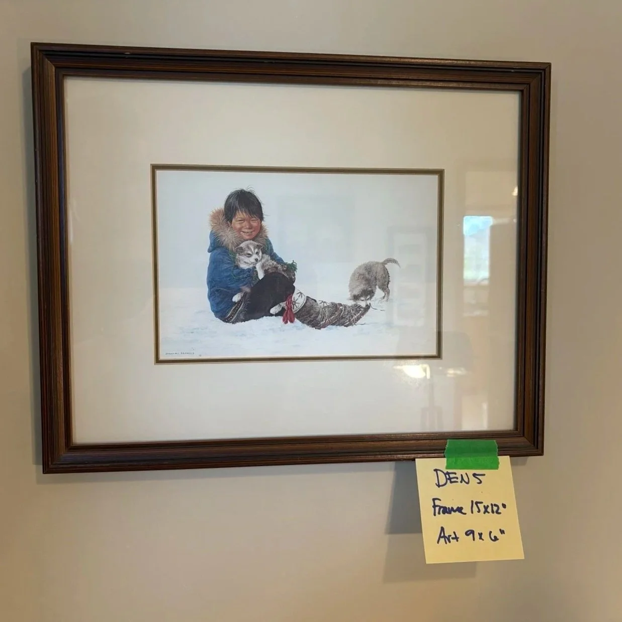 "Inuit Boy with Puppies" - Dorothy Francis