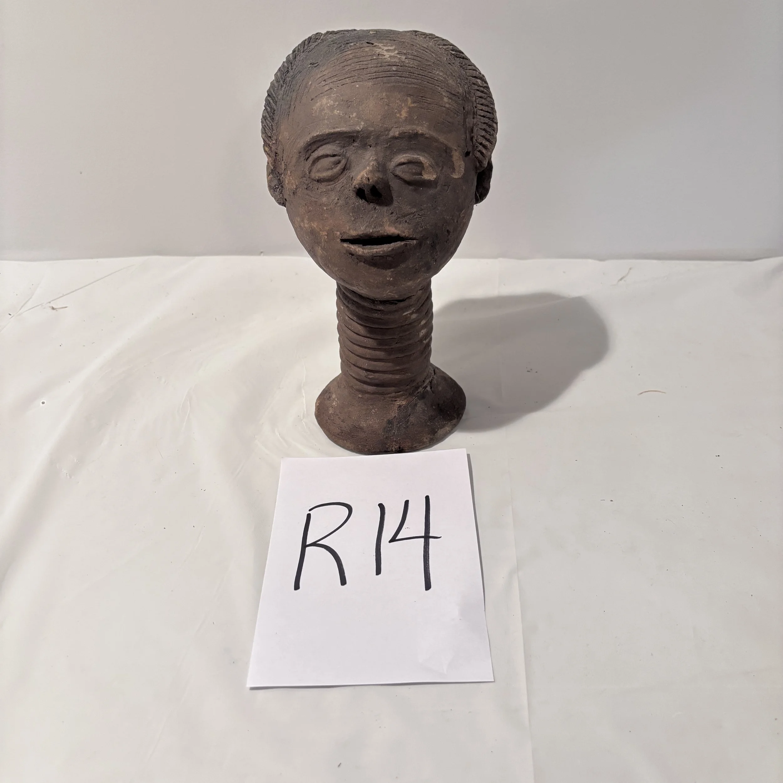 Akan Terracotta Funerary Portrait Head