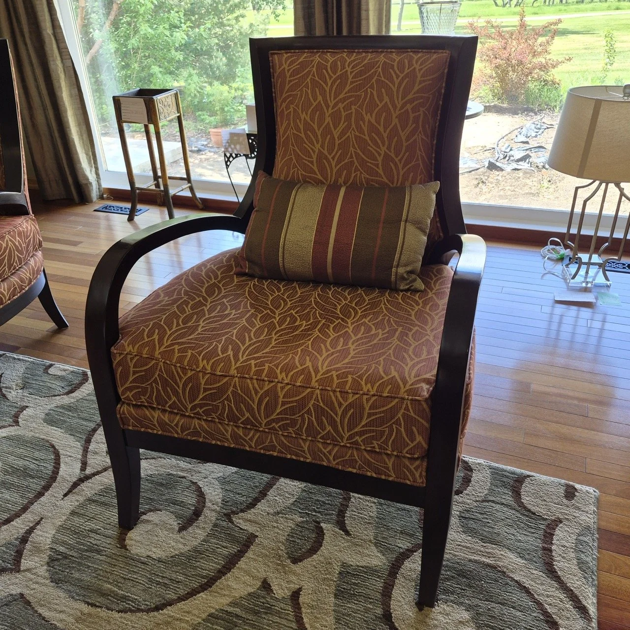 Luxury Fairfield Upholstered Arm Chair with Accent Pillow #2